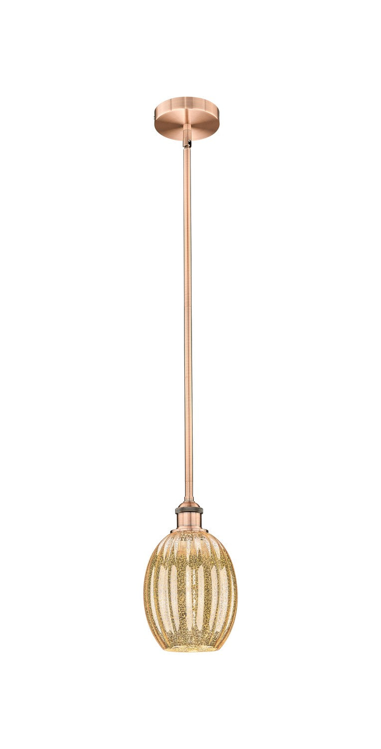Innovations 616-1S-AC-G459-6ME One Light Mini Pendant, Antique Copper