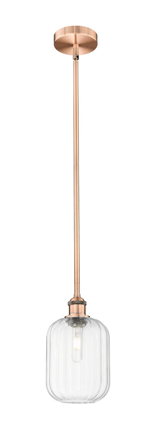 Innovations 616-1S-AC-G460-7CL One Light Mini Pendant, Antique Copper