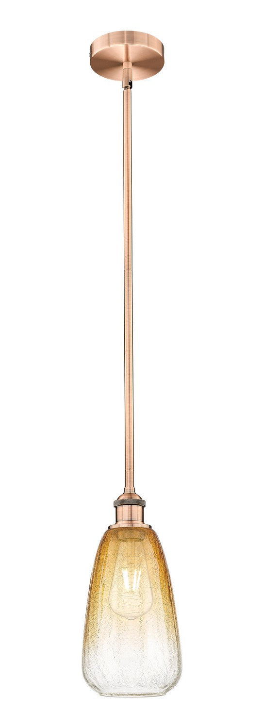Innovations 616-1S-AC-G480-6AM One Light Mini Pendant, Antique Copper