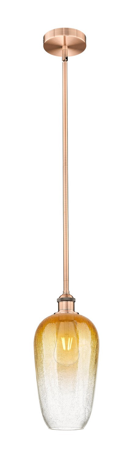 Innovations 616-1S-AC-G484-7AM One Light Mini Pendant, Antique Copper