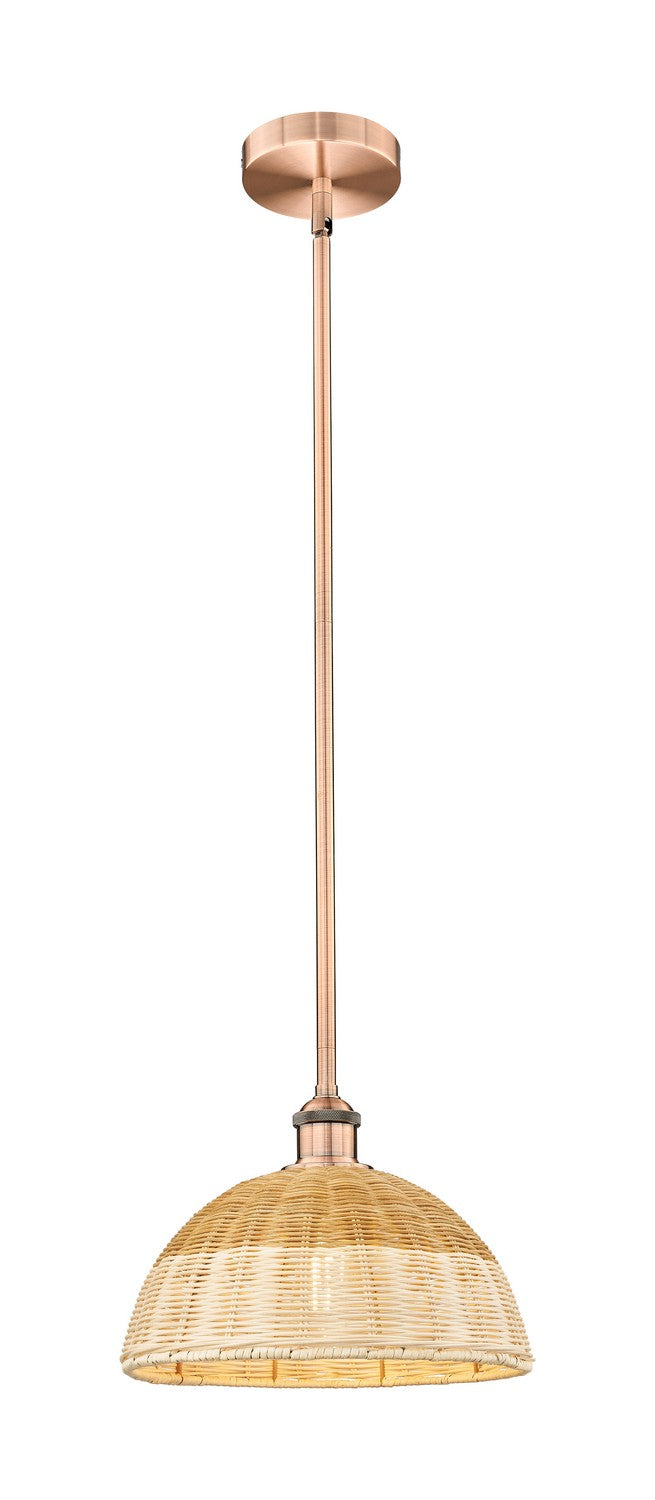 Innovations 616-1S-AC-NBD2-12-NAT One Light Mini Pendant, Antique Copper