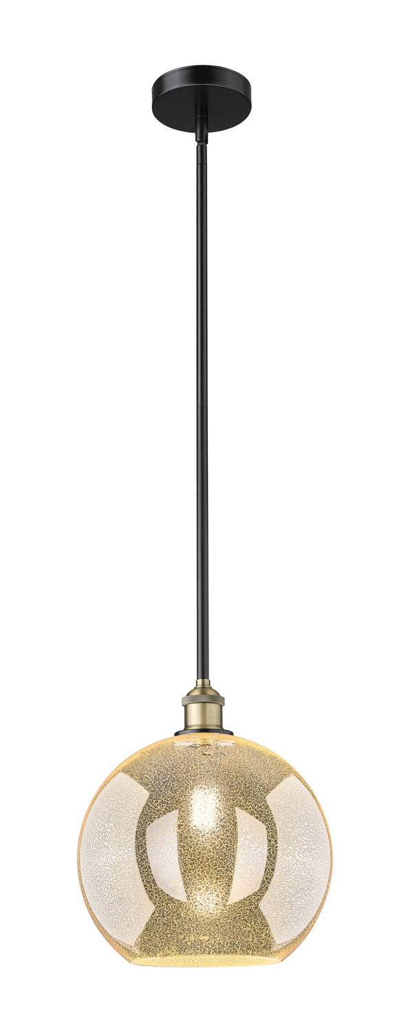 Innovations 616-1S-BAB-G128-12 One Light Mini Pendant, Black Antique Brass