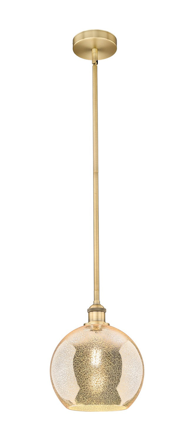 Innovations 616-1S-BB-G128-10 One Light Mini Pendant, Brushed Brass