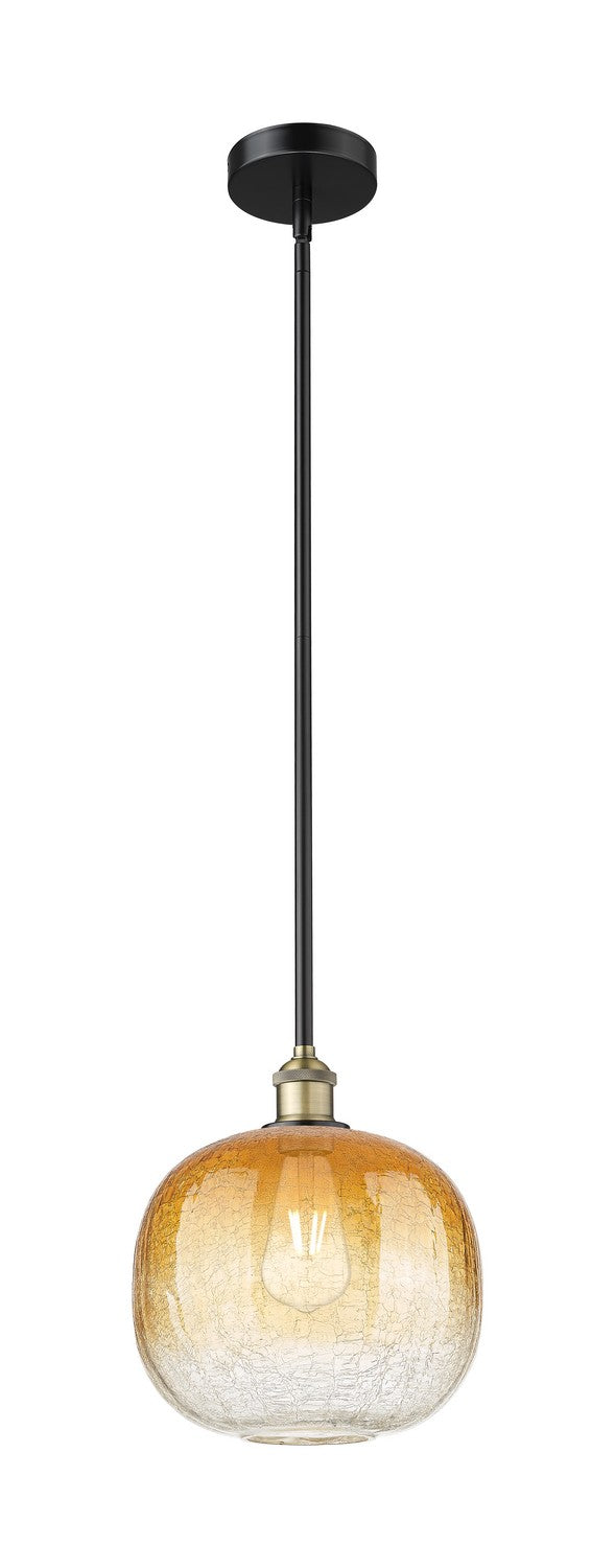 Innovations 616-1S-BAB-G481-10AM One Light Mini Pendant, Black Antique Brass