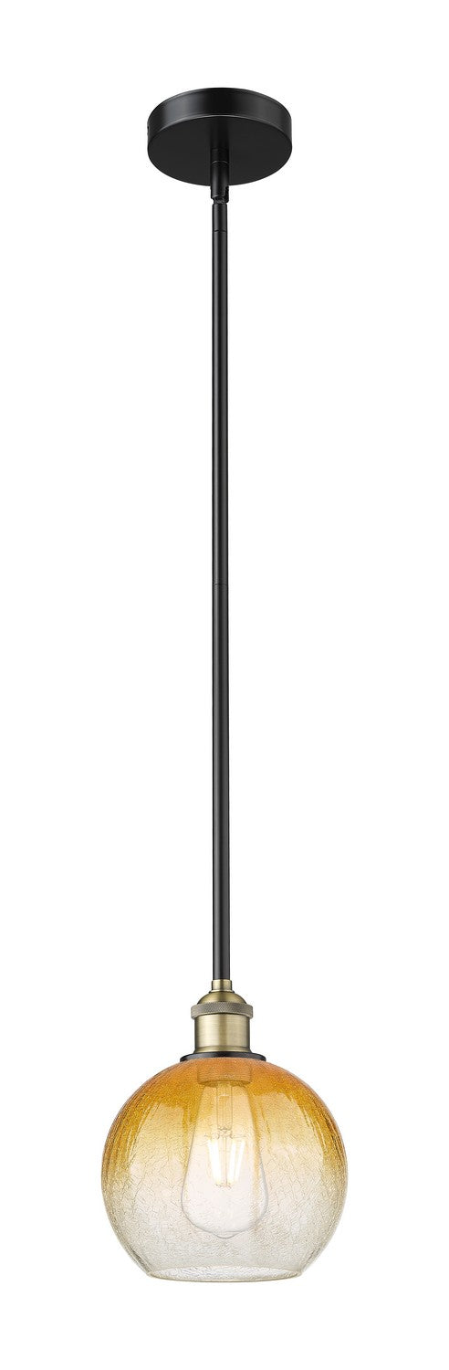Innovations 616-1S-BAB-G483-8AM One Light Mini Pendant, Black Antique Brass