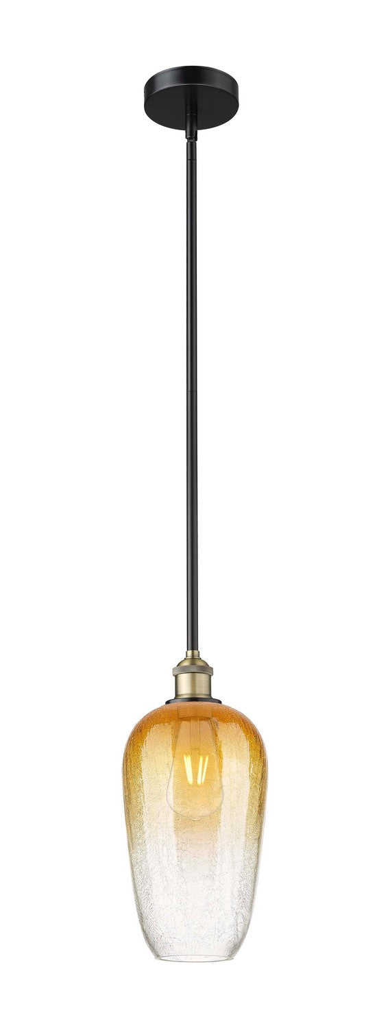 Innovations 616-1S-BAB-G484-7AM One Light Mini Pendant, Black Antique Brass