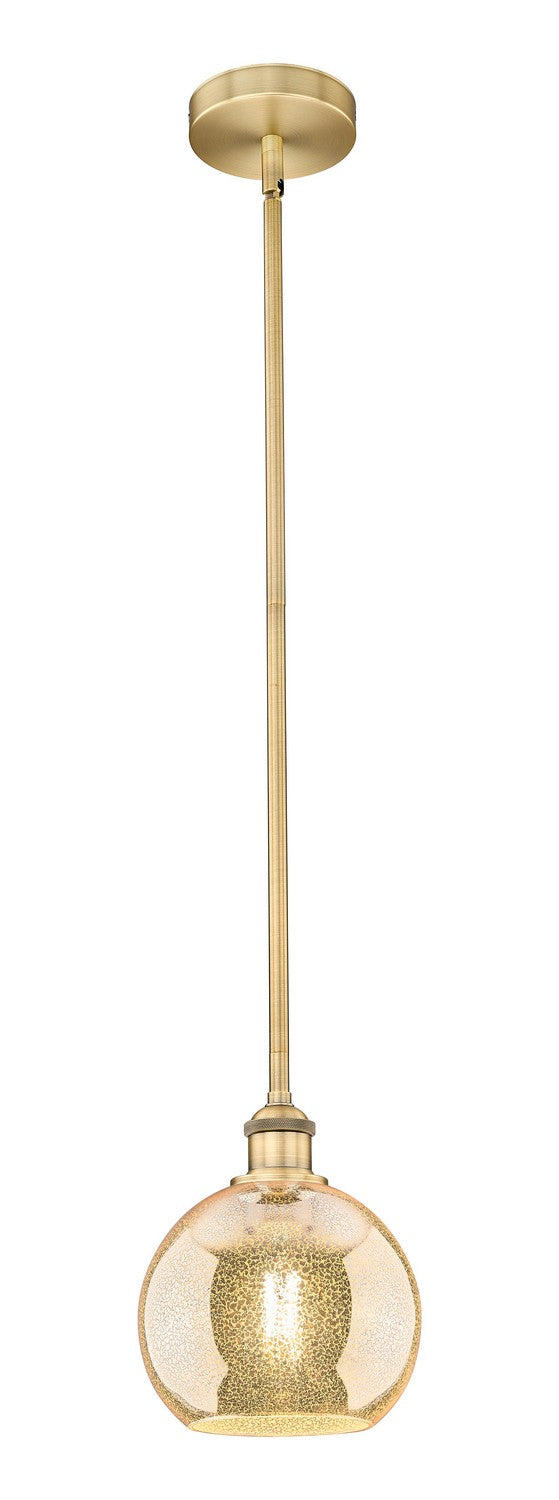 Innovations 616-1S-BB-G128-8 One Light Mini Pendant, Brushed Brass