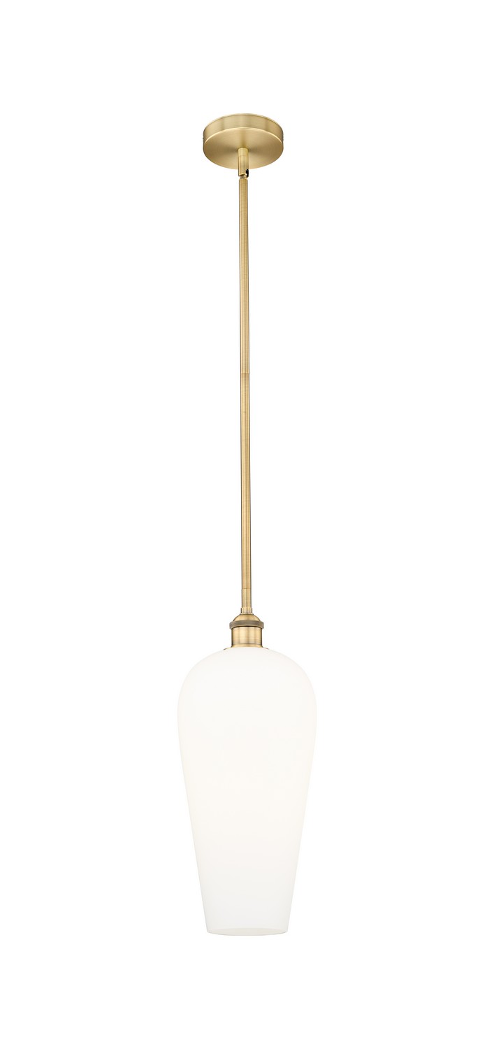 Innovations 616-1S-BB-G456-8WH One Light Mini Pendant, Brushed Brass