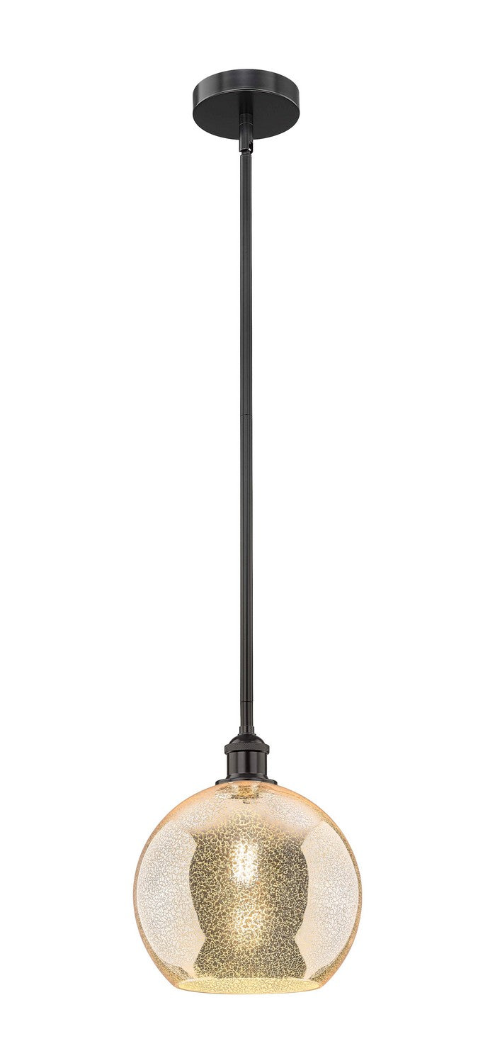 Innovations 616-1S-BK-G128-10 One Light Mini Pendant, Matte Black