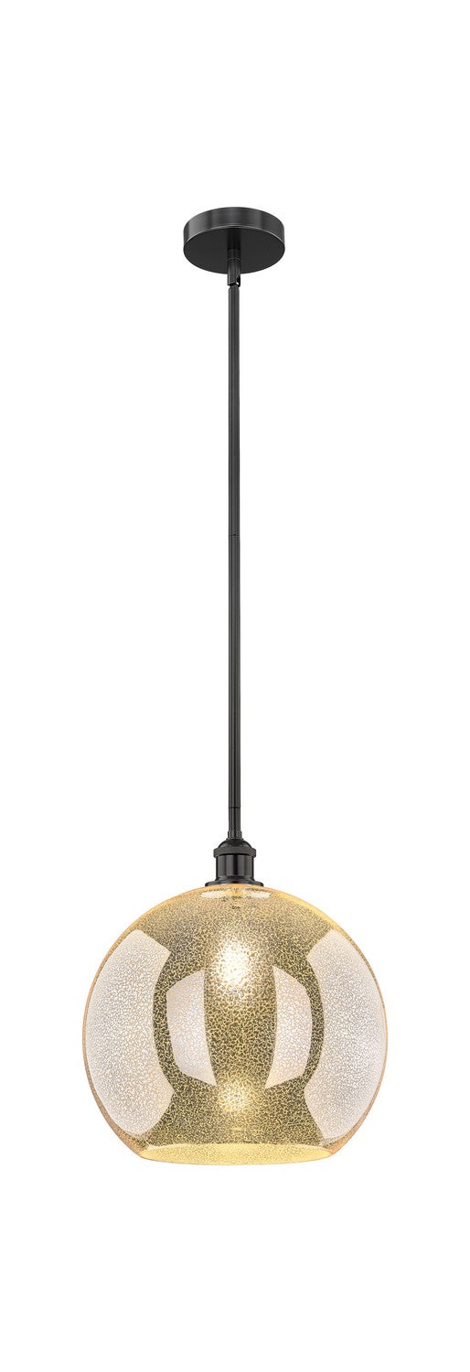 Innovations 616-1S-BK-G128-14 One Light Pendant, Matte Black