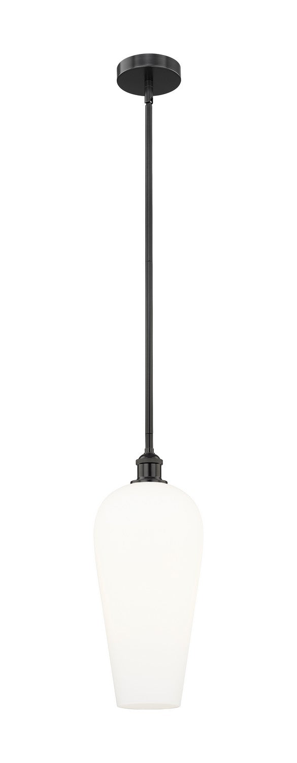 Innovations 616-1S-BK-G456-8WH One Light Mini Pendant, Matte Black