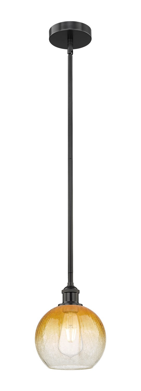 Innovations 616-1S-BK-G483-8AM One Light Mini Pendant, Matte Black