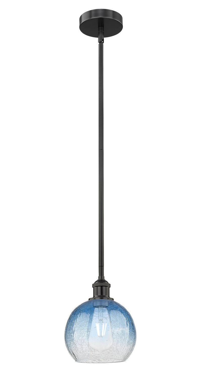 Innovations 616-1S-BK-G483-8SB One Light Mini Pendant, Matte Black