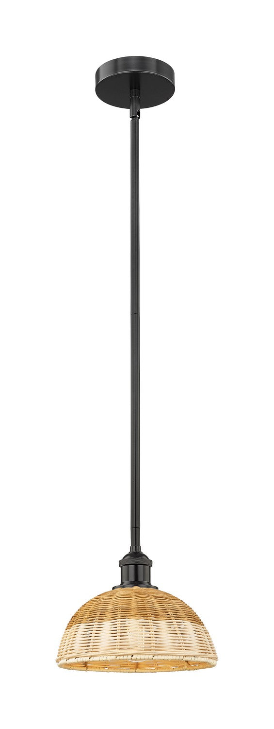 Innovations 616-1S-BK-NBD2-9-NAT One Light Mini Pendant, Matte Black