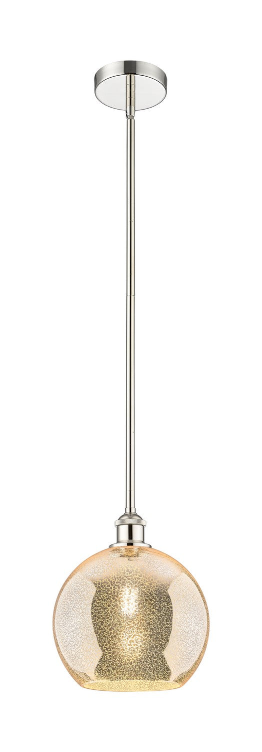 Innovations 616-1S-PN-G128-10 One Light Mini Pendant, Polished Nickel