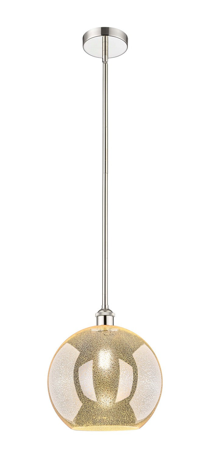 Innovations 616-1S-PN-G128-12 One Light Mini Pendant, Polished Nickel