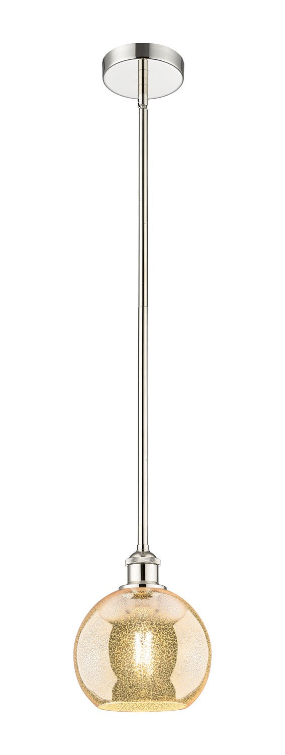 Innovations 616-1S-PN-G128-8 One Light Mini Pendant, Polished Nickel