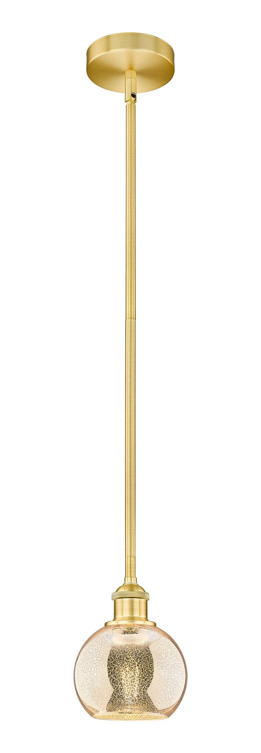 Innovations 616-1S-SG-G128-6 One Light Mini Pendant, Satin Gold