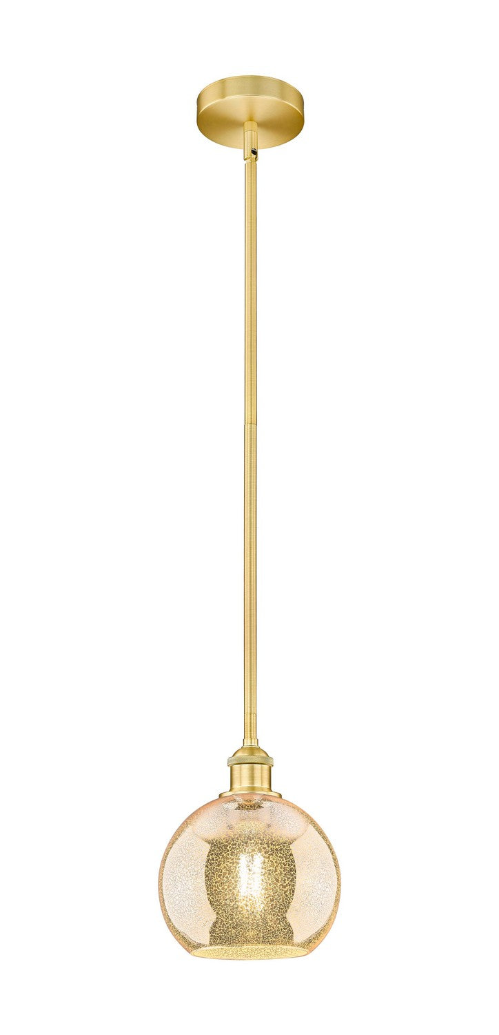Innovations 616-1S-SG-G128-8 One Light Mini Pendant, Satin Gold