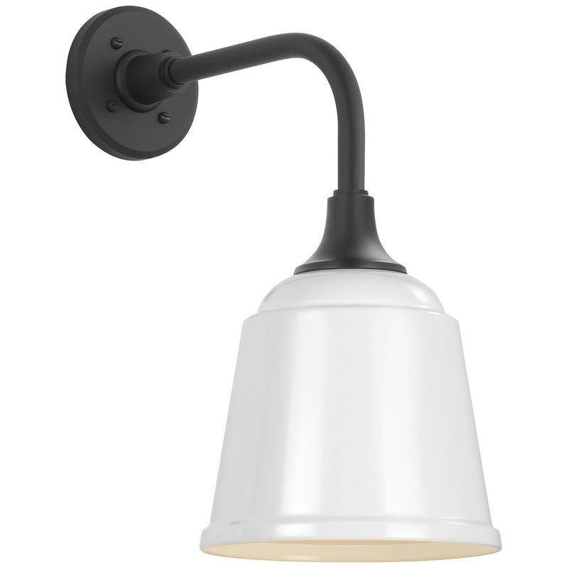 Visual Comfort Signature TOB 2808MBK/S5-WHT LED Barn Light, Matte Black