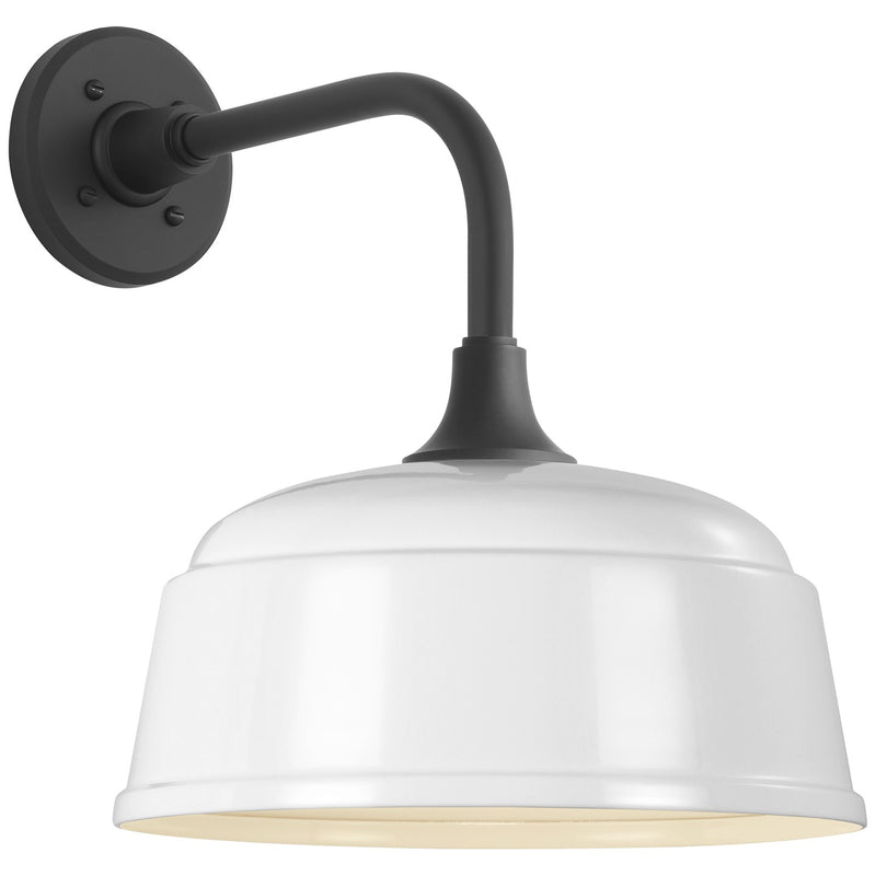 Visual Comfort Signature TOB 2808MBK/S6-WHT LED Barn Light, Matte Black