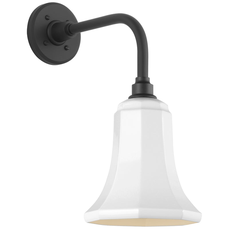 Visual Comfort Signature TOB 2808MBK/S8-WHT LED Barn Light, Matte Black