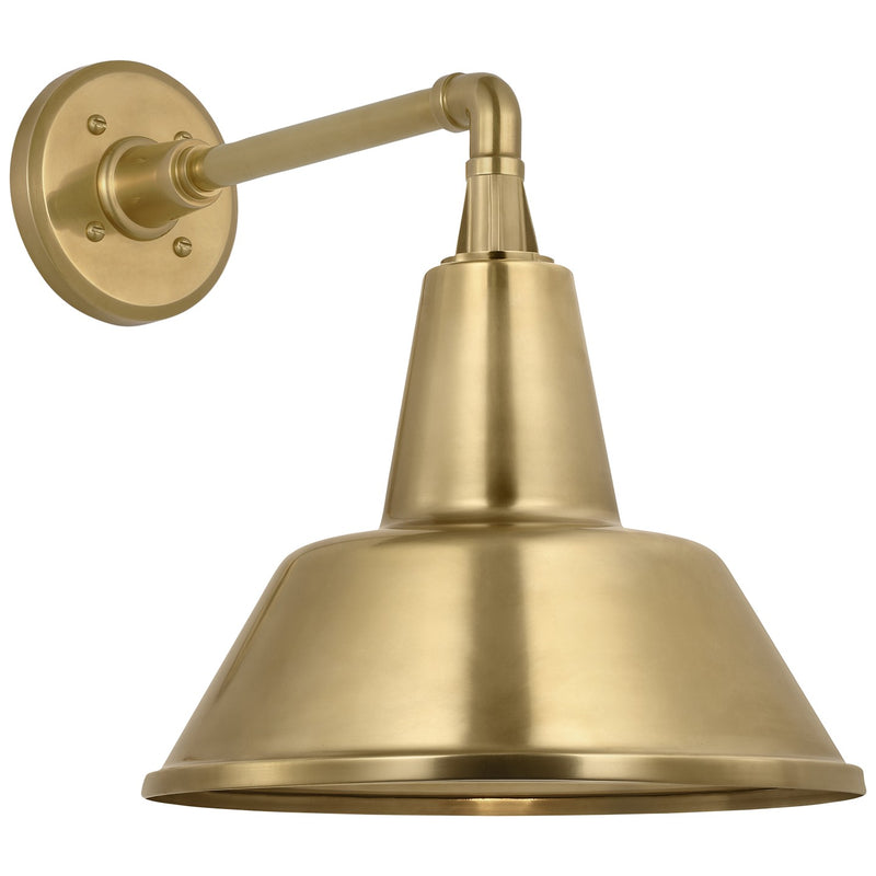 Visual Comfort Signature TOB 2811HAB/S1-HAB LED Barn Light, Hand-Rubbed Antique Brass
