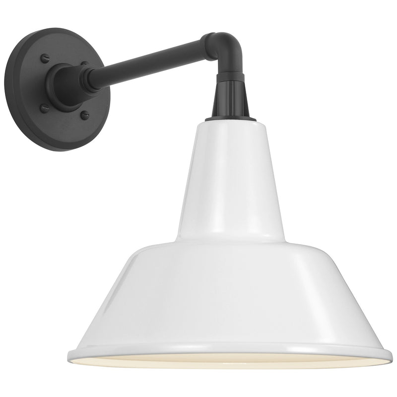 Visual Comfort Signature TOB 2811MBK/S1-WHT LED Barn Light, Matte Black