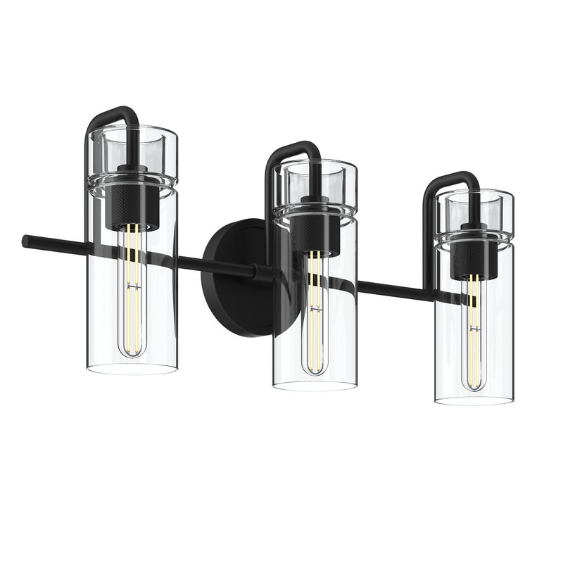 Kichler 55252BK Three Light Bath, Black