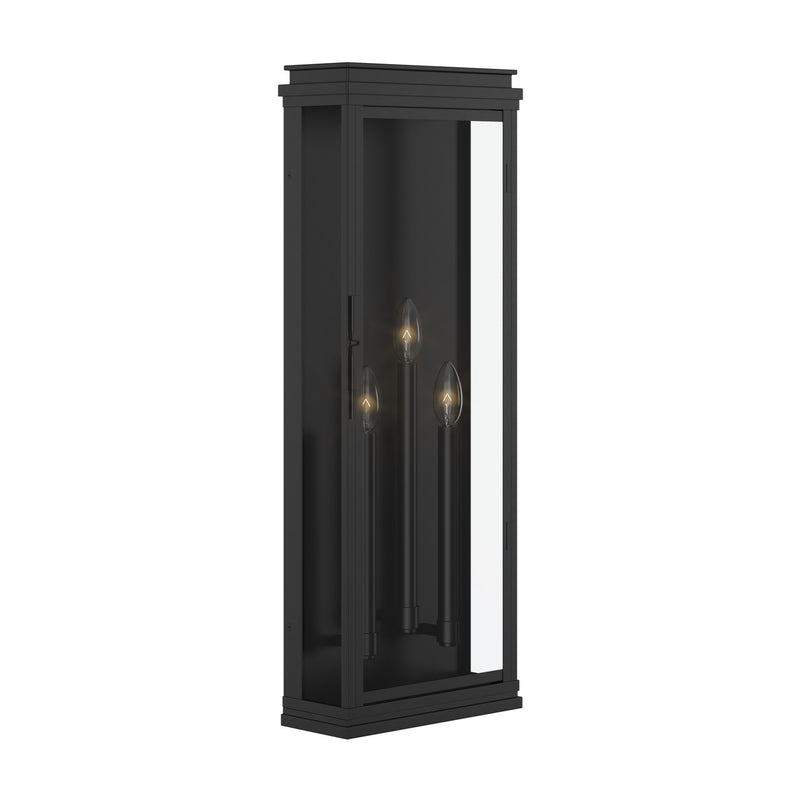 Kichler 59165BK Three Light Outdoor Wall Mount, Black