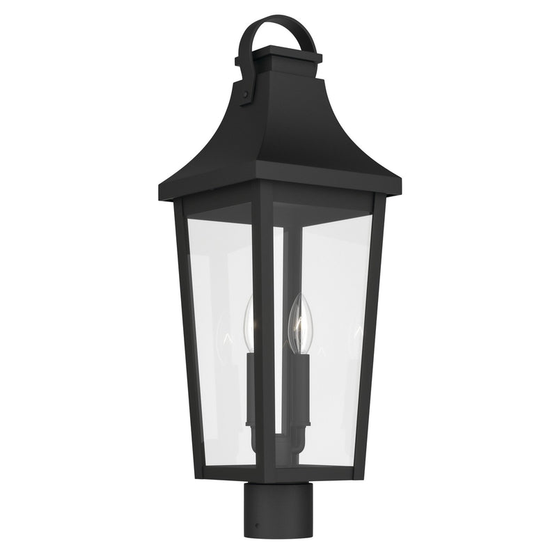 Kichler 59197BKT Two Light Outdoor Post Lantern, Textured Black