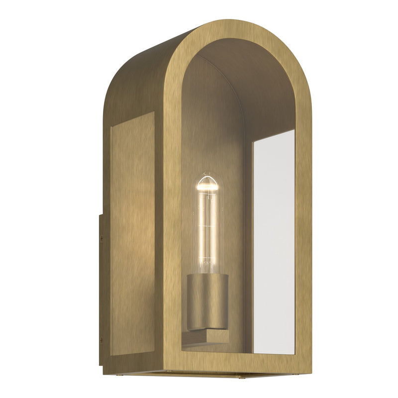 Kichler 59200NBR One Light Outdoor Wall Mount, Natural Brass
