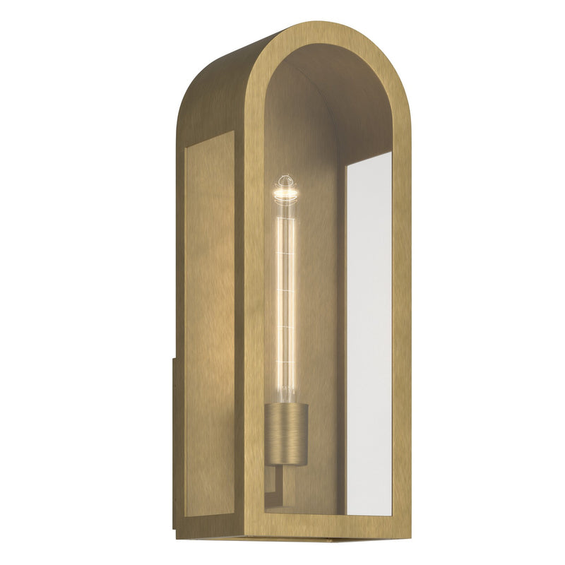 Kichler 59201NBR One Light Outdoor Wall Mount, Natural Brass