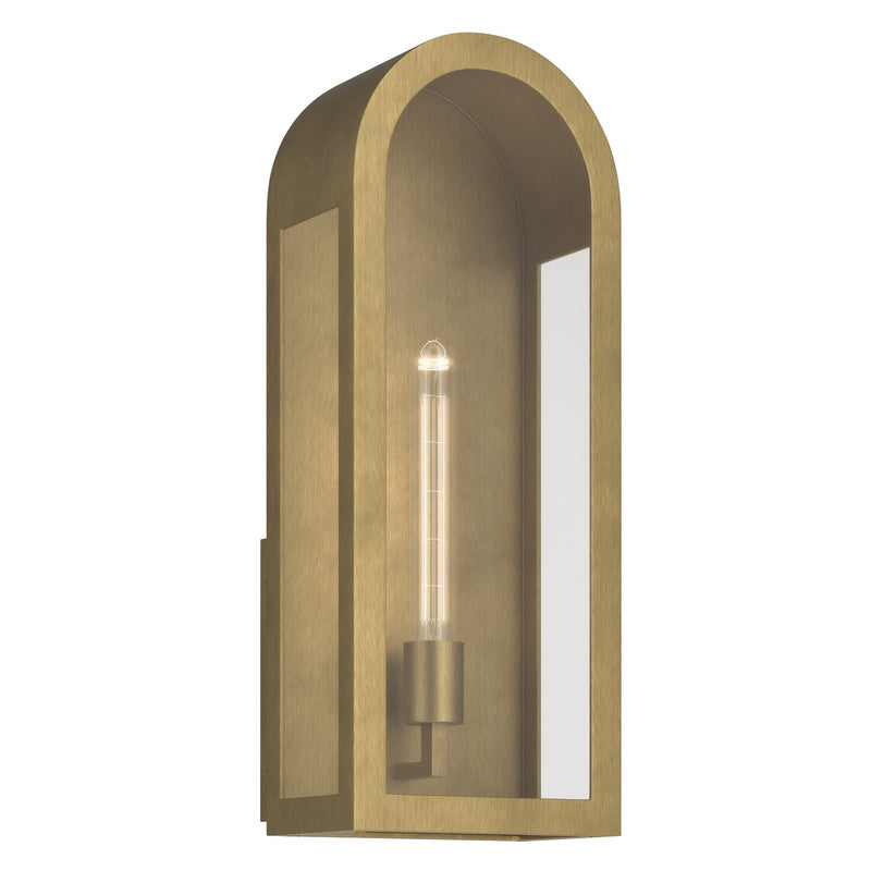 Kichler 59202NBR One Light Outdoor Wall Mount, Natural Brass