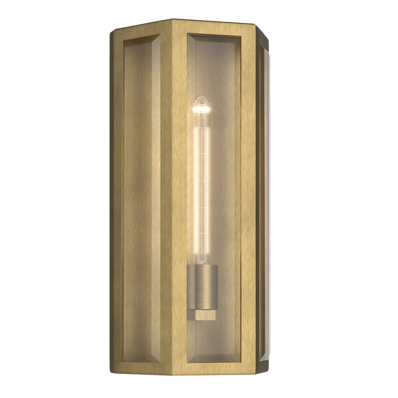 Kichler 59214NBR One Light Outdoor Wall Mount, Natural Brass