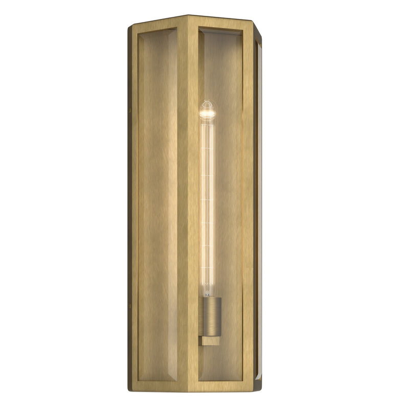 Kichler 59215NBR One Light Outdoor Wall Mount, Natural Brass
