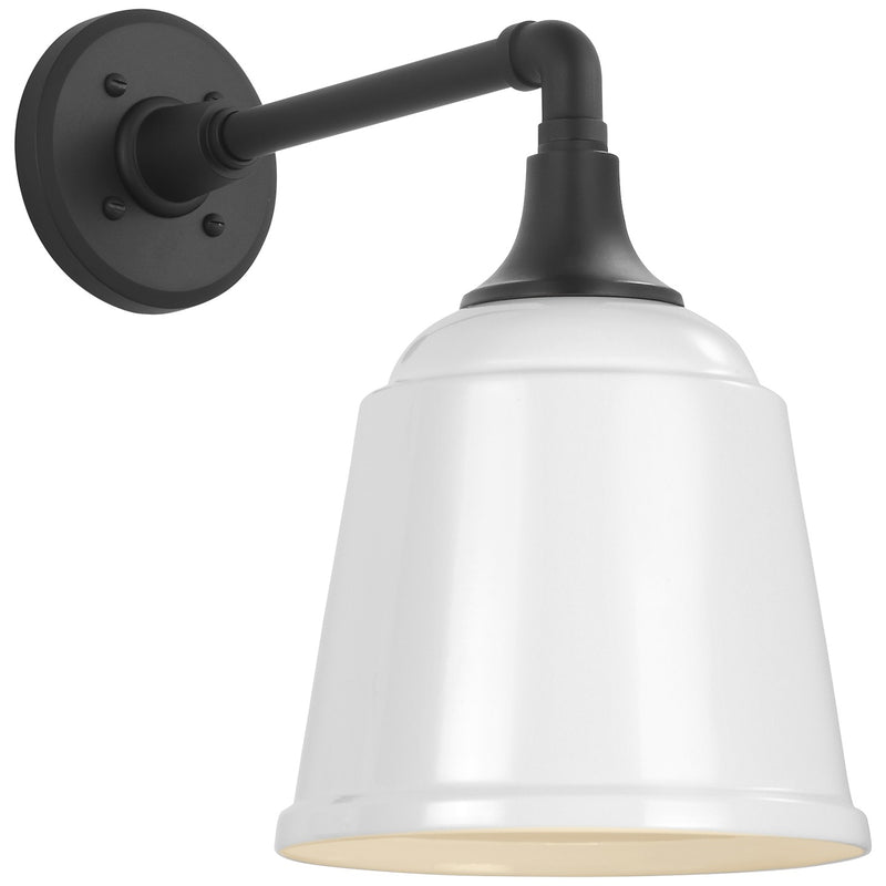 Visual Comfort Signature TOB 2811MBK/S5-WHT LED Barn Light, Matte Black