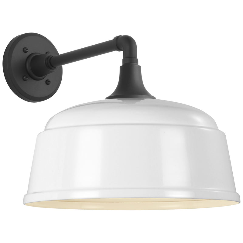 Visual Comfort Signature TOB 2811MBK/S6-WHT LED Barn Light, Matte Black