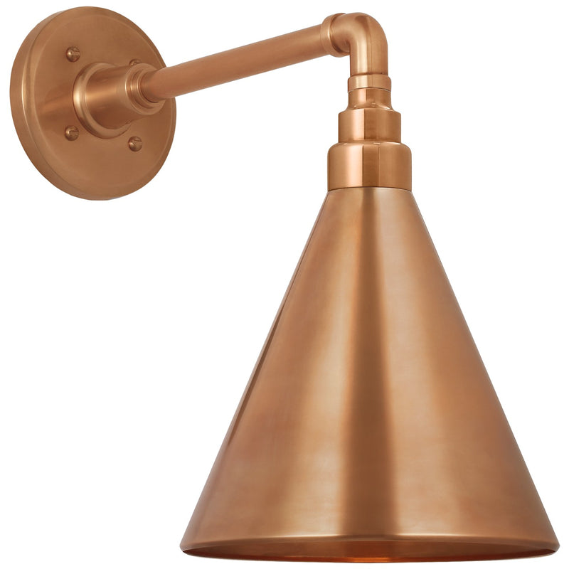 Visual Comfort Signature TOB 2811SC/S10-SC LED Barn Light, Soft Copper