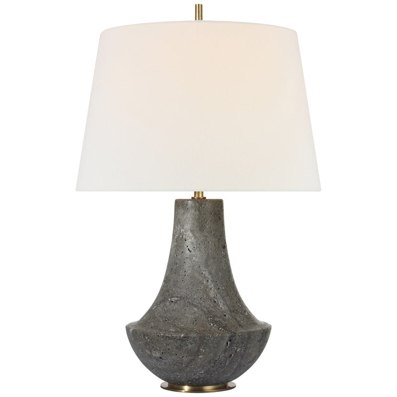 Visual Comfort Signature TOB 3611DT-L LED Table Lamp, Dark Travertine