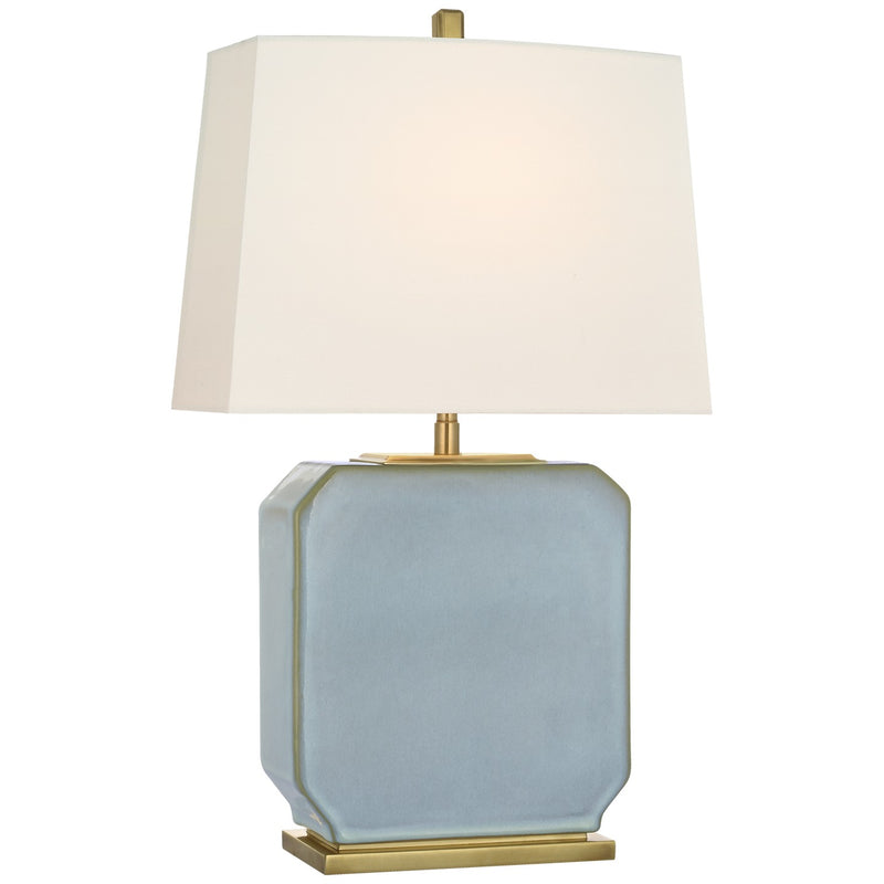 Visual Comfort Signature TOB 3617SKB-L LED Table Lamp, Silk Blue