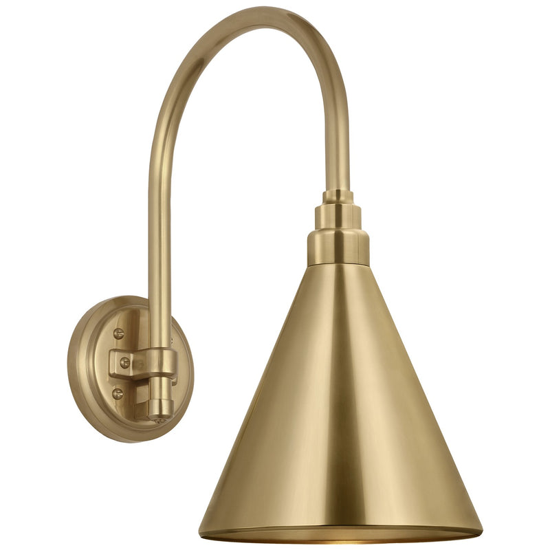 Visual Comfort Signature TOB 2814HAB/S10-HAB LED Barn Light, Hand-Rubbed Antique Brass