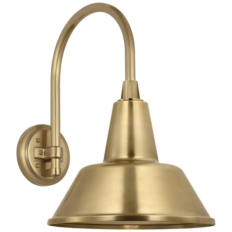 Visual Comfort Signature TOB 2814HAB/S1-HAB LED Barn Light, Hand-Rubbed Antique Brass
