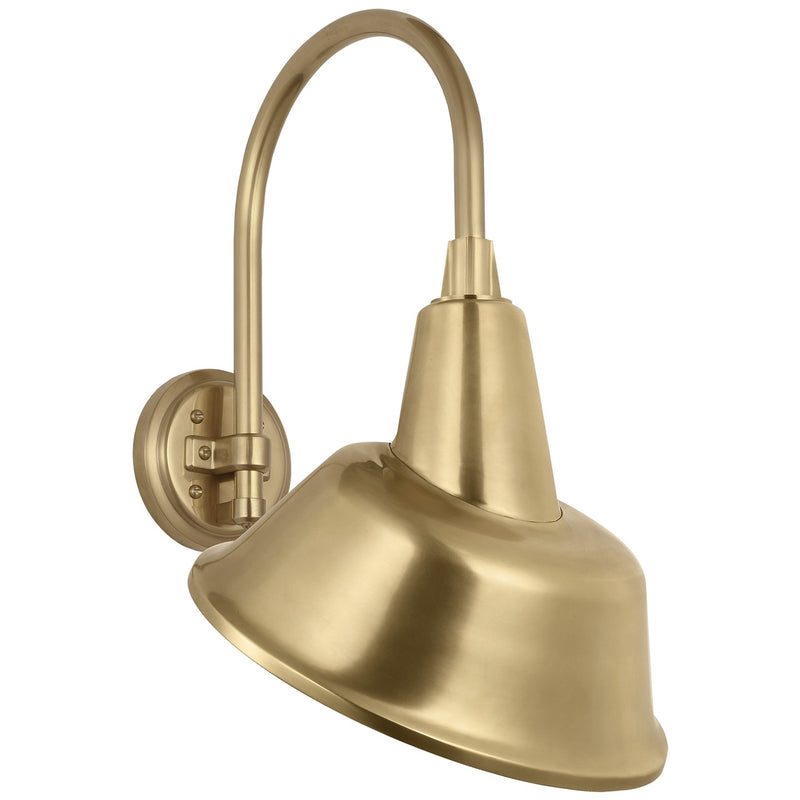 Visual Comfort Signature TOB 2814HAB/S3-HAB LED Barn Light, Hand-Rubbed Antique Brass