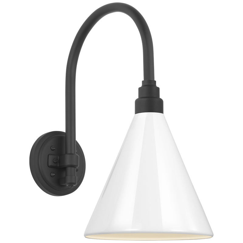Visual Comfort Signature TOB 2814MBK/S10-WHT LED Barn Light, Matte Black