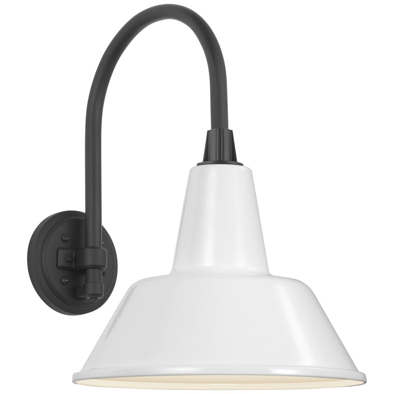 Visual Comfort Signature TOB 2814MBK/S1-WHT LED Barn Light, Matte Black