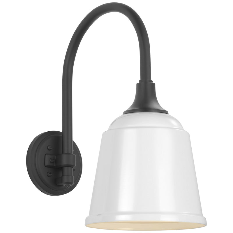 Visual Comfort Signature TOB 2814MBK/S5-WHT LED Barn Light, Matte Black