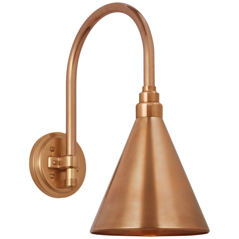 Visual Comfort Signature TOB 2814SC/S10-SC LED Barn Light, Soft Copper