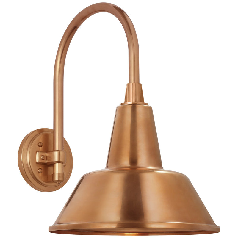 Visual Comfort Signature TOB 2814SC/S1-SC LED Barn Light, Soft Copper