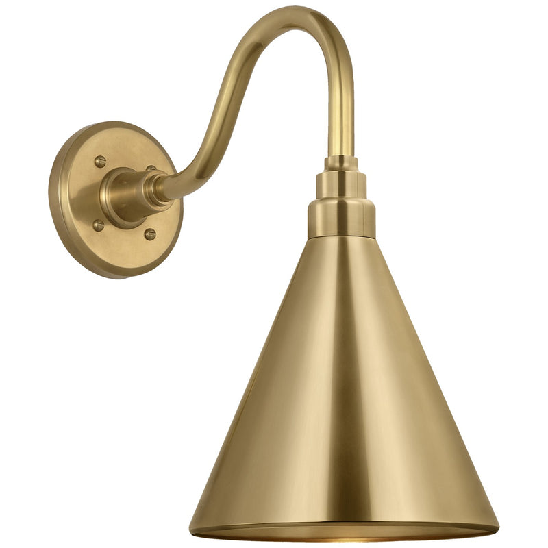 Visual Comfort Signature TOB 2816HAB/S10-HAB LED Barn Light, Hand-Rubbed Antique Brass